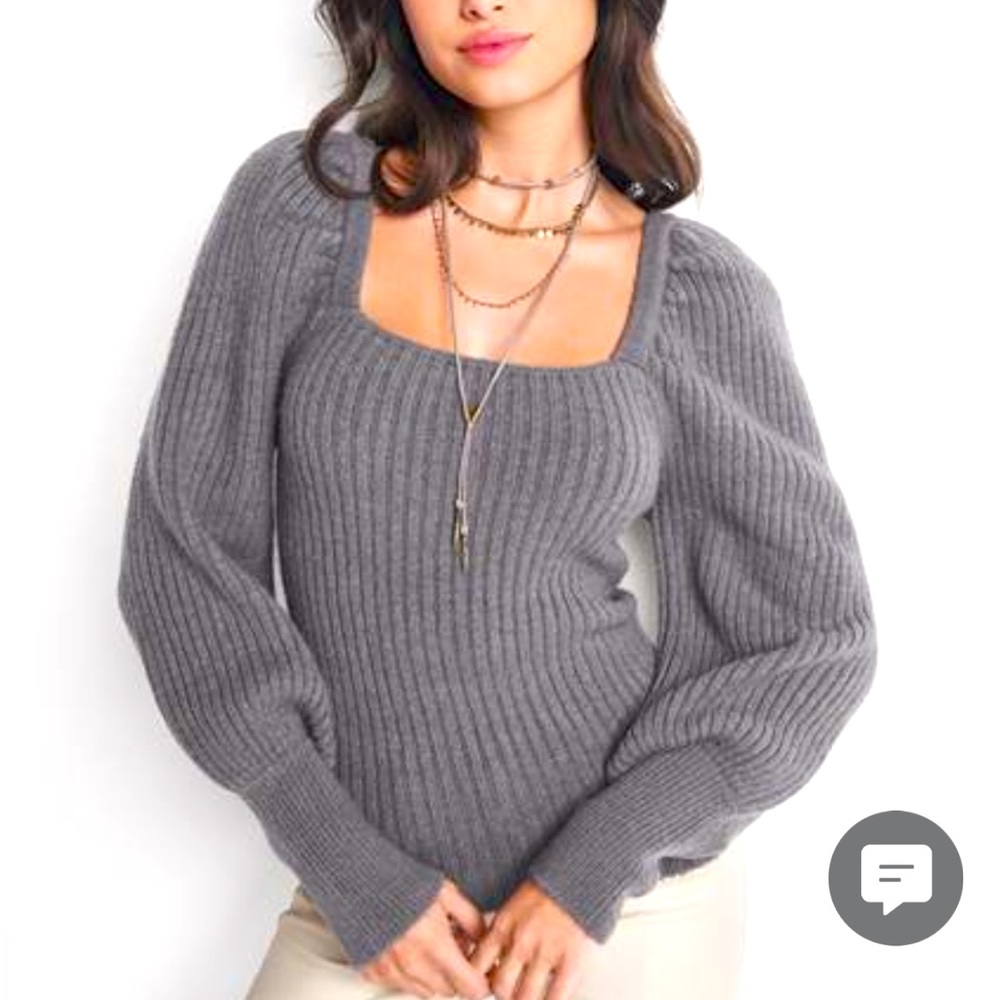 Square Neck Sweater L